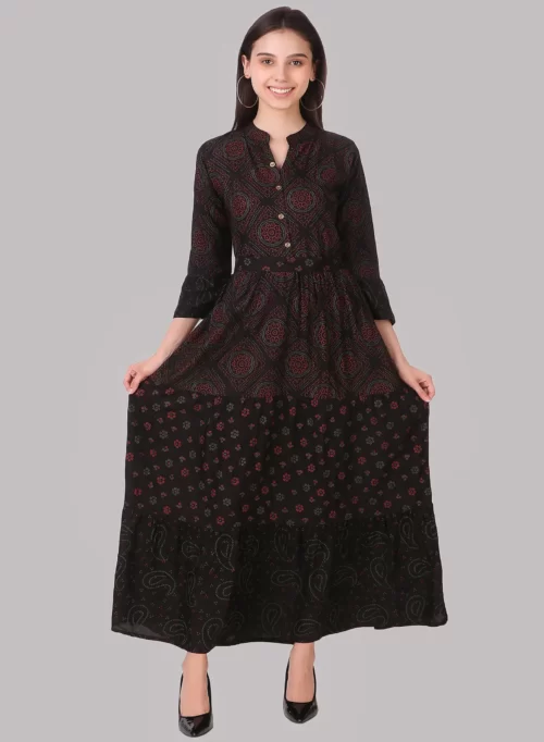 Gorgeous Black Eel Long Gown