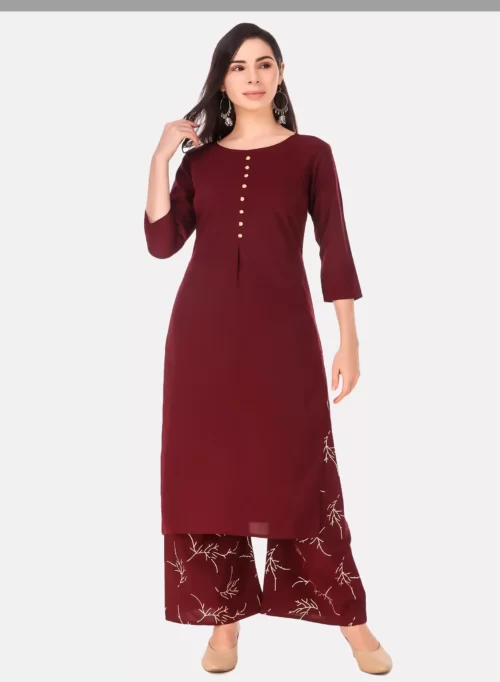 Maroon Kurti with Palazzo Set