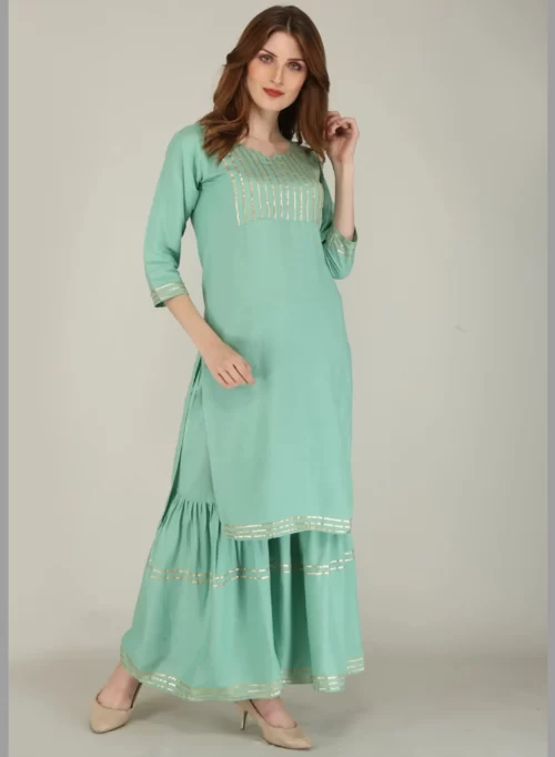 Straight Kurta Sharara Set
