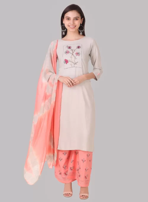 Stylish Kurti - Palazzo & Dupatta Set