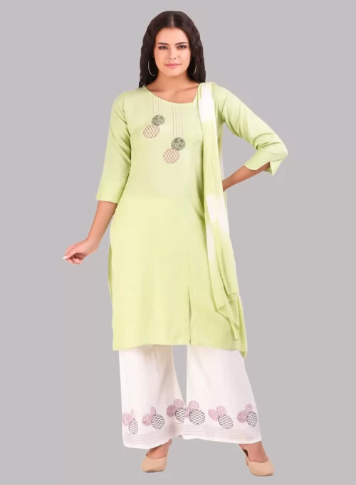 Kurti with Palazzo & Dupatta Set