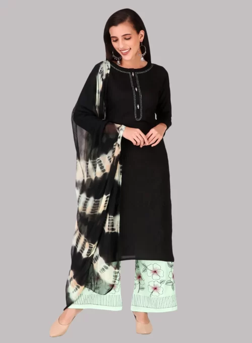 Kurti with Palazzo & Dupatta Set