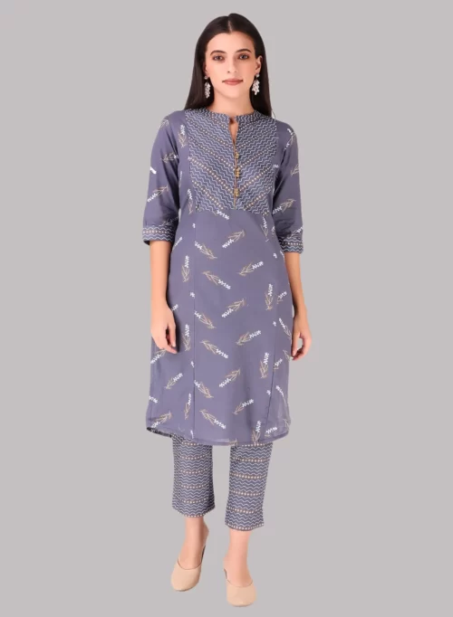 Designer Cotton Kurti & Bottom