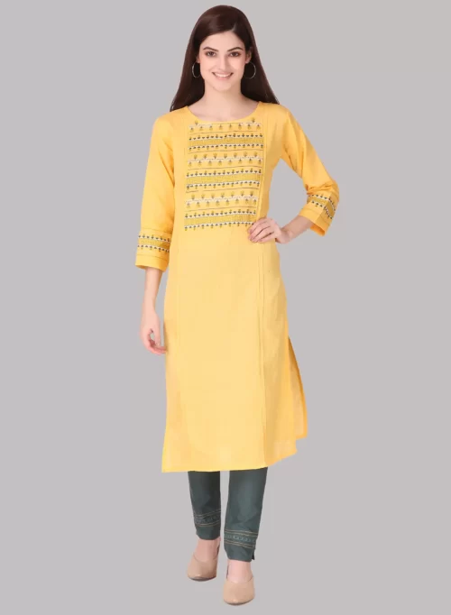 Nice Embroidery Kurti with Pant