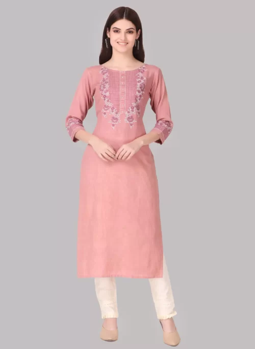 Beautiful Embroidery Kurti with Bottom