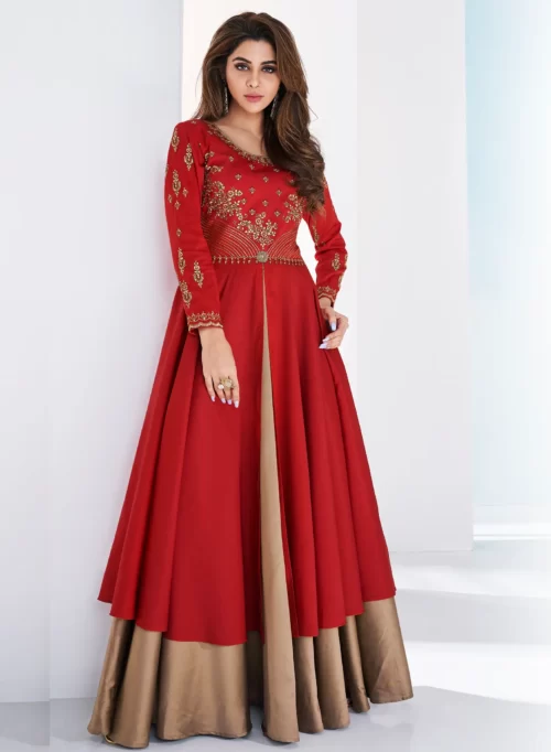 Milano Red Designer Party Wear Gown