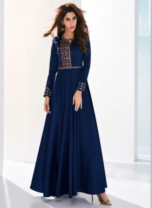 Blue Zodiac Designer Party Wear Gown