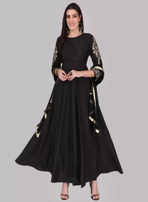 In Black Designer Party Wear Gown