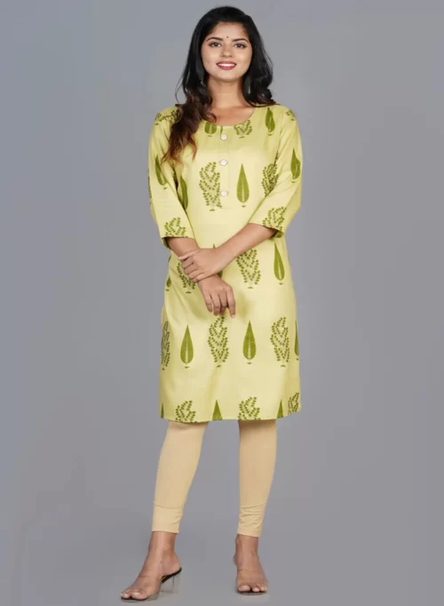 Pavlova Buti Printed Straight Kurti