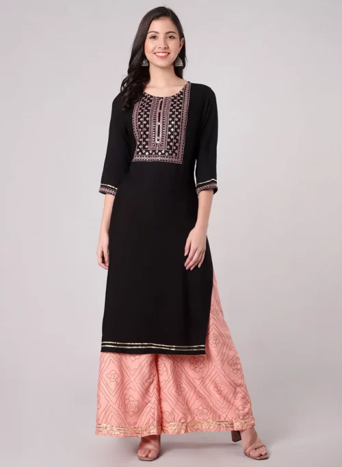Cinder Designer Kurti with Flair Palazzo